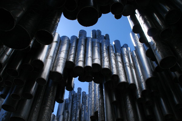 Sibelius monument in Helsinki, Finland.